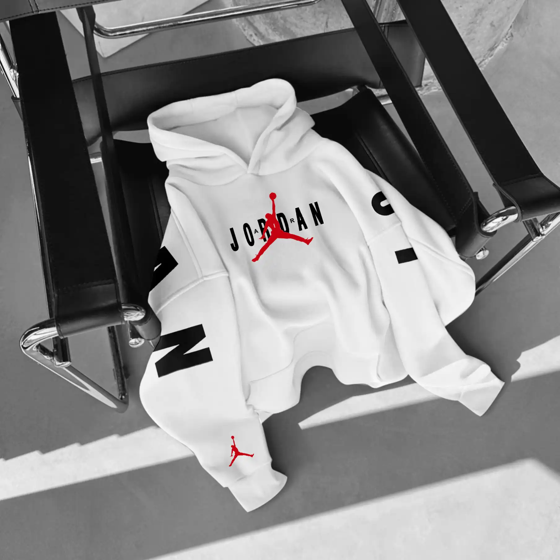 Oversized Unisex Basketball Print Hoodie Jordan Hoodies